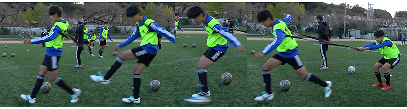 図3:後方に体重が残っている