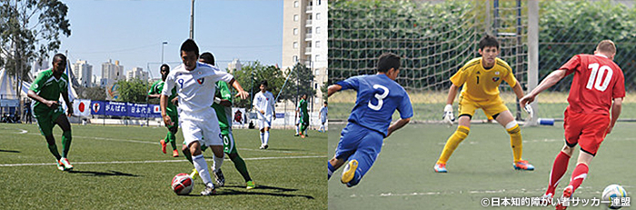 競技中の写真©日本知的障がい者サッカー連盟