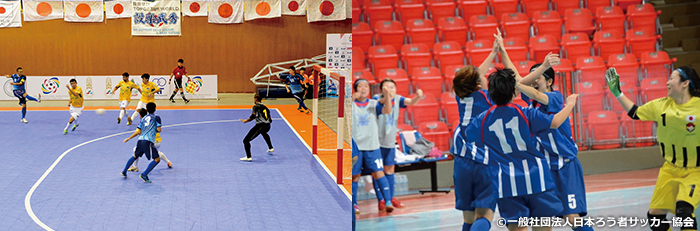 試合の様子。一般社団法人日本ろう者サッカー協会