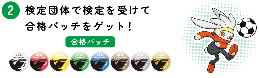 検定団体で検定を受けて合格バッチをゲット！