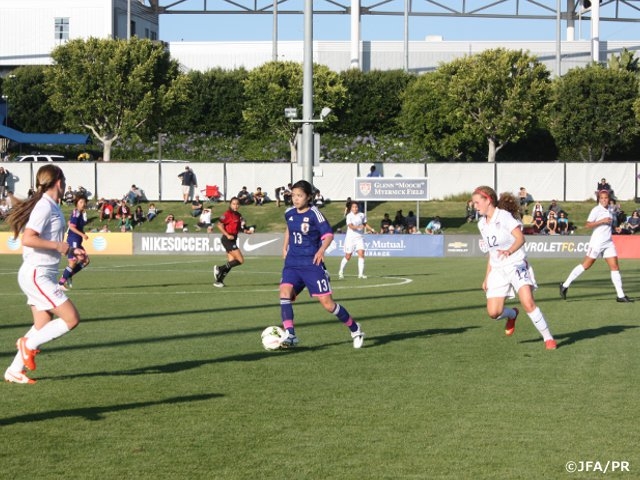 U-19日本女子代表　アメリカ遠征　第1戦アメリカ代表戦試合結果