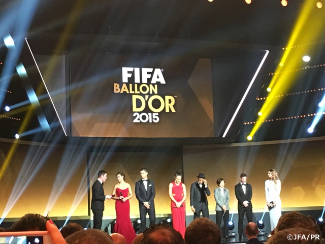 FIFAバロンドール2015　なでしこジャパンの佐々木監督、宮間選手が出席
