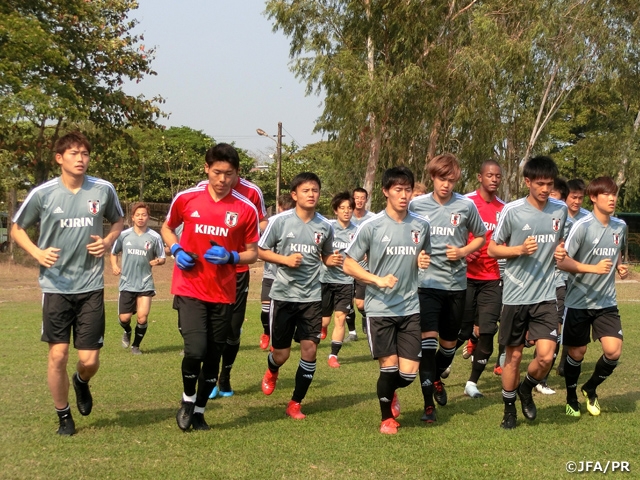All 23 players of U-22 Japan National Team assembled in Myanmar ahead of AFC U-23 Championship Thailand 2020 Qualifiers