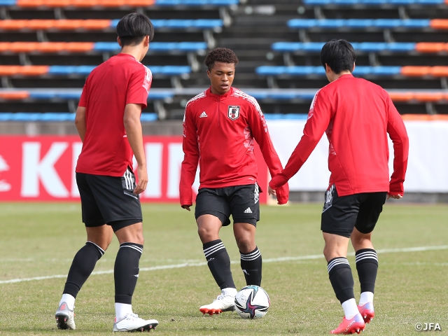 U-22日本代表 AFC U23アジアカップ予選の初戦を前に公式練習