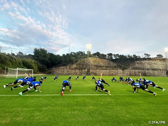 U-19日本代表スペイン遠征　現地でのトレーニングを通じて初戦に向けた集中力を高める