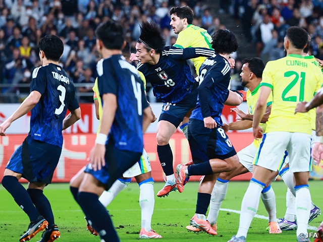 【Match Report】SAMURAI BLUE、後半の3得点でブラジル代表に逆転、14戦目で歴史的な初勝利