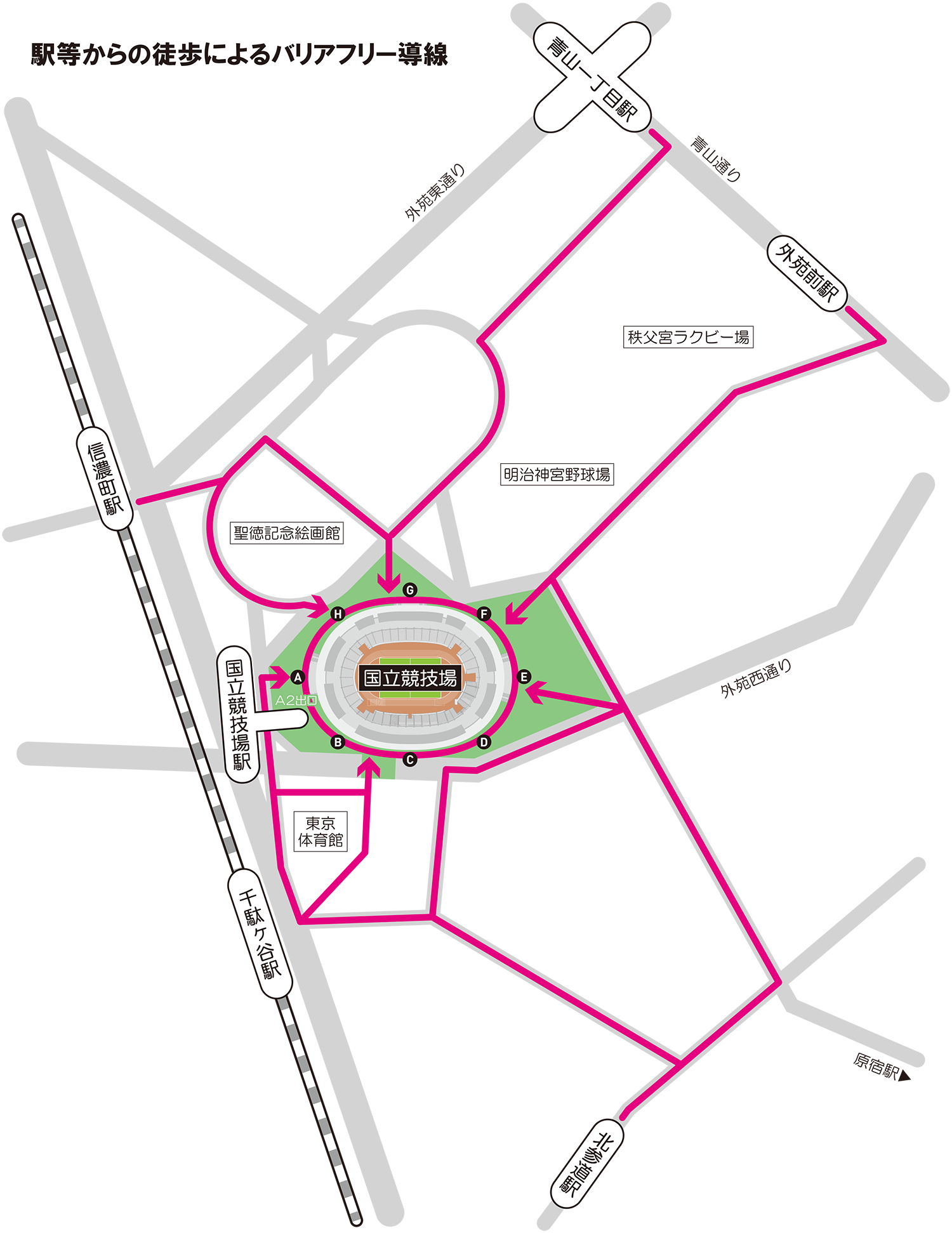 国立競技場へのアクセス