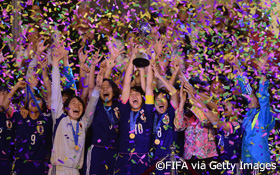 U-17日本女子代表　優勝報告セレモニー