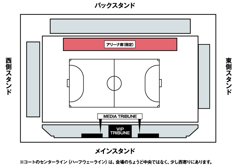 アリーナ席（指定）座席図