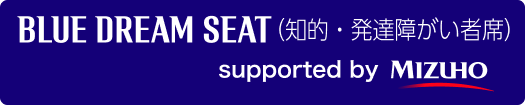 BLUE DREAM SEAT（知的・発達障がい者席）supported by MIZUHO（別ウィンドウで開く）