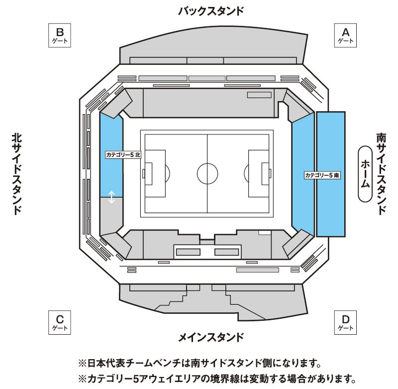 カテゴリー5座席図