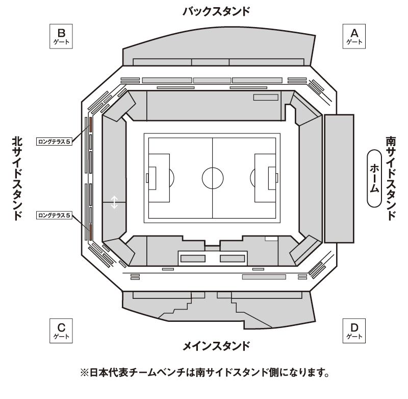 ロングテラス５（１組5名）座席図
